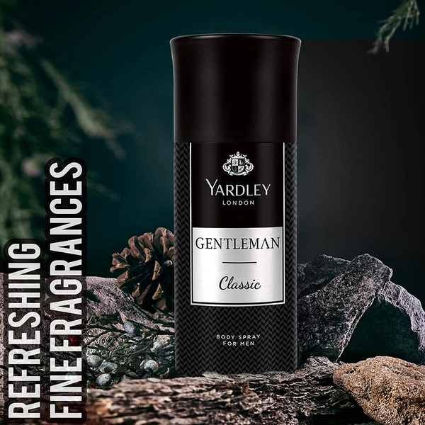 Yardley London Gentleman Classic Deo Body Spray for Men, 150ml