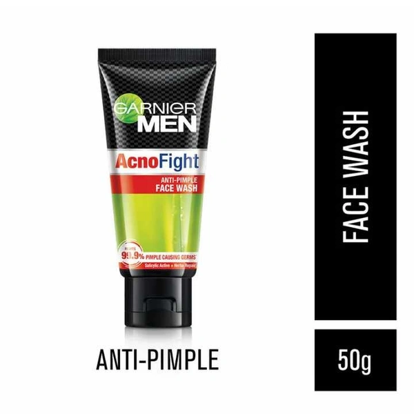 Garnier acno fight Face Wash 50ml  Garnier Men Acno Fight Anti-Pimple Facewash,
