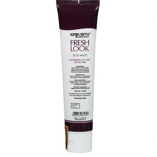 Keya Seth Blackberry & Tea tree Face Wash  Keya Seth Aromatherapy, Fresh Look Blackberry & Tea tree Face Wash –100ml 