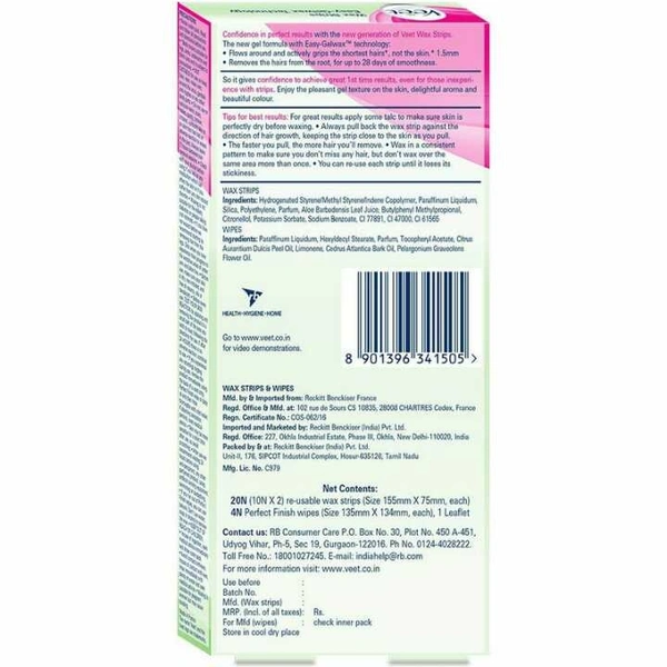 Veet Full Body Waxing Kit - dry skin 20strips