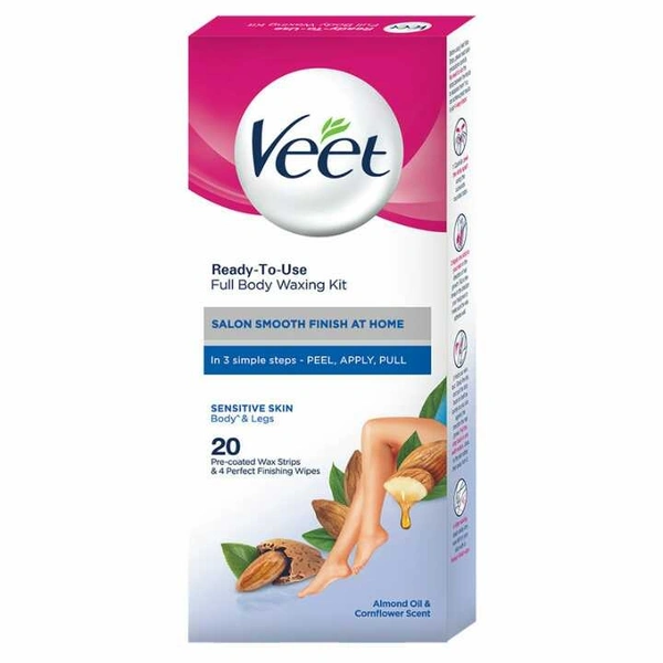 Veet Full Body Waxing Kit - Sensitive Skin,20 Strips Veet Full Body Waxing Kit - Sensitive Skin,20 strips