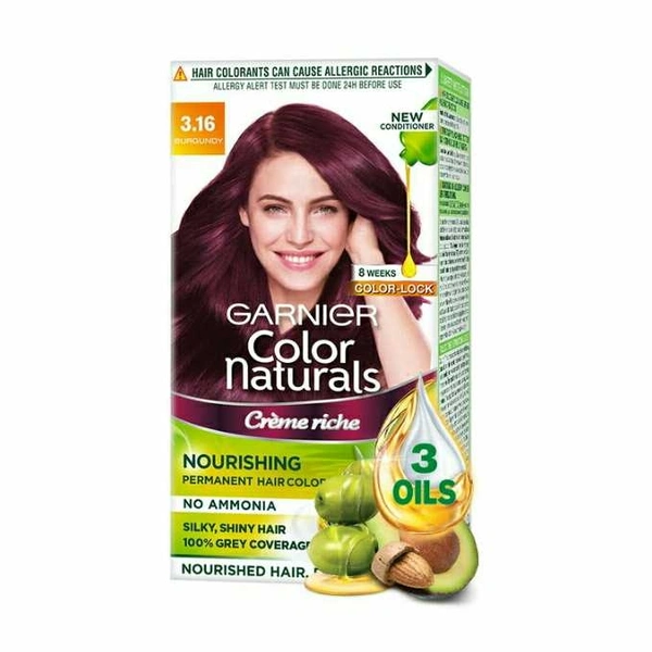 GARNIER Natural Cream Hair Color 3;16 Burgundy .30ml