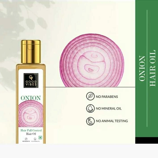 Good Vibes Onion Hair Fall Control Hair Oil , 100ml
