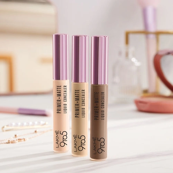 Lakme 9to5 Primer + Matte Liquid Concealer - 16 Sand