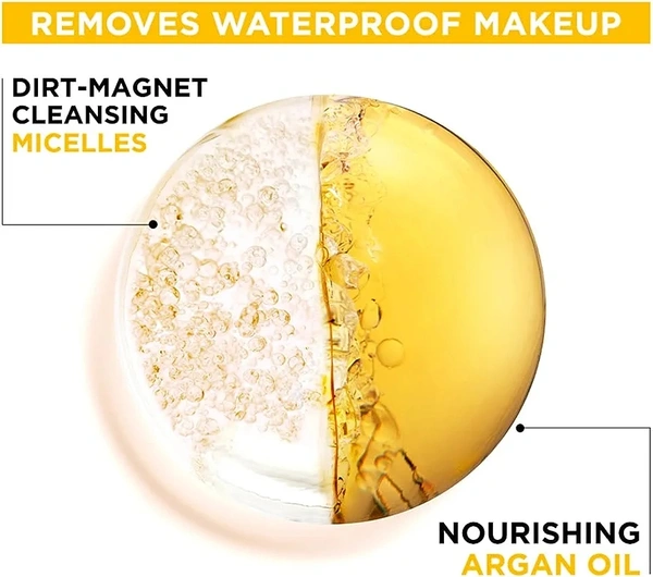 Garnier Skin Naturals, Cleansing Water for Waterproof Makeup, Nourishing Formula, Micellar Oil-Infused Cleansing Water, 125ml