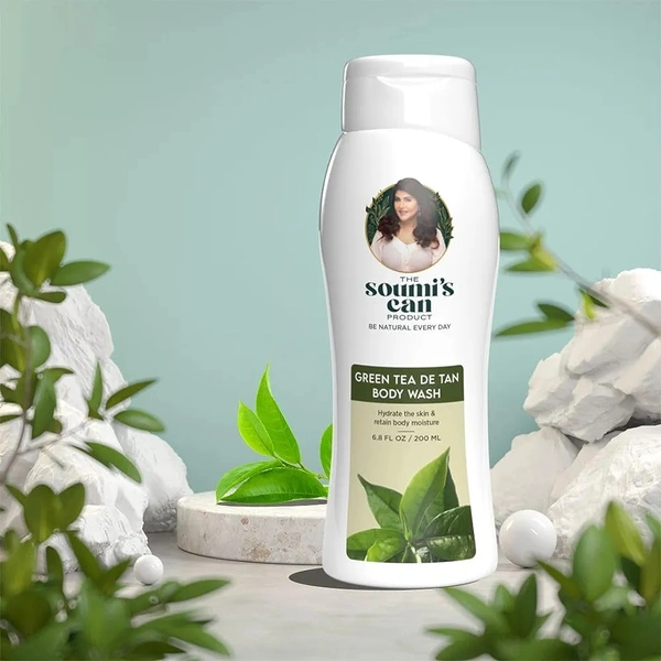 Soumis can green tea de tan body wash 200 ml