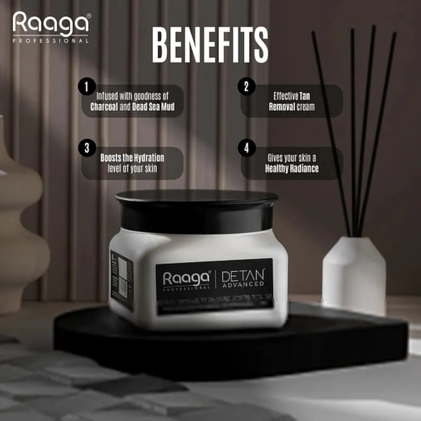 Raaga Professional Detan Advanced, Suitable For All Type Of Skin, 500 g