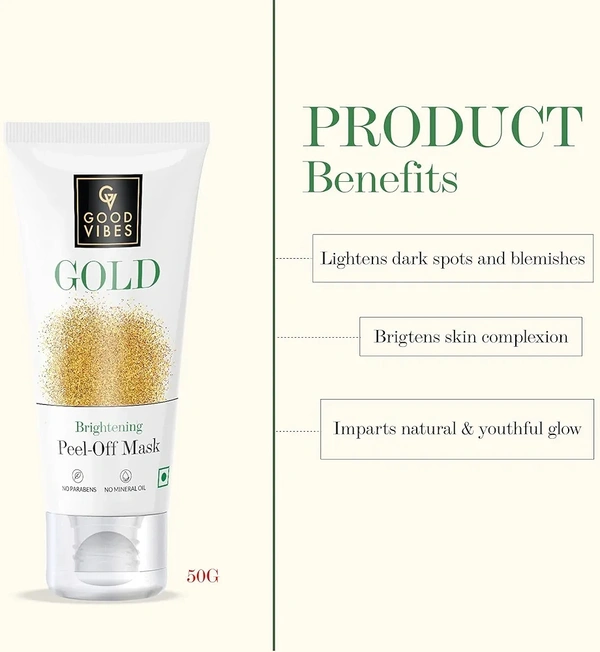Good vibes  Good Vibes Gold Brightening Peel Off Mask, 50 g