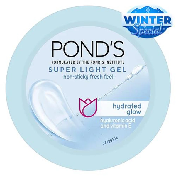 Ponds Super Light Gel Moisturiser - With Hyaluronic Acid & Vitamin E, For Glowing Skin, 50 ml