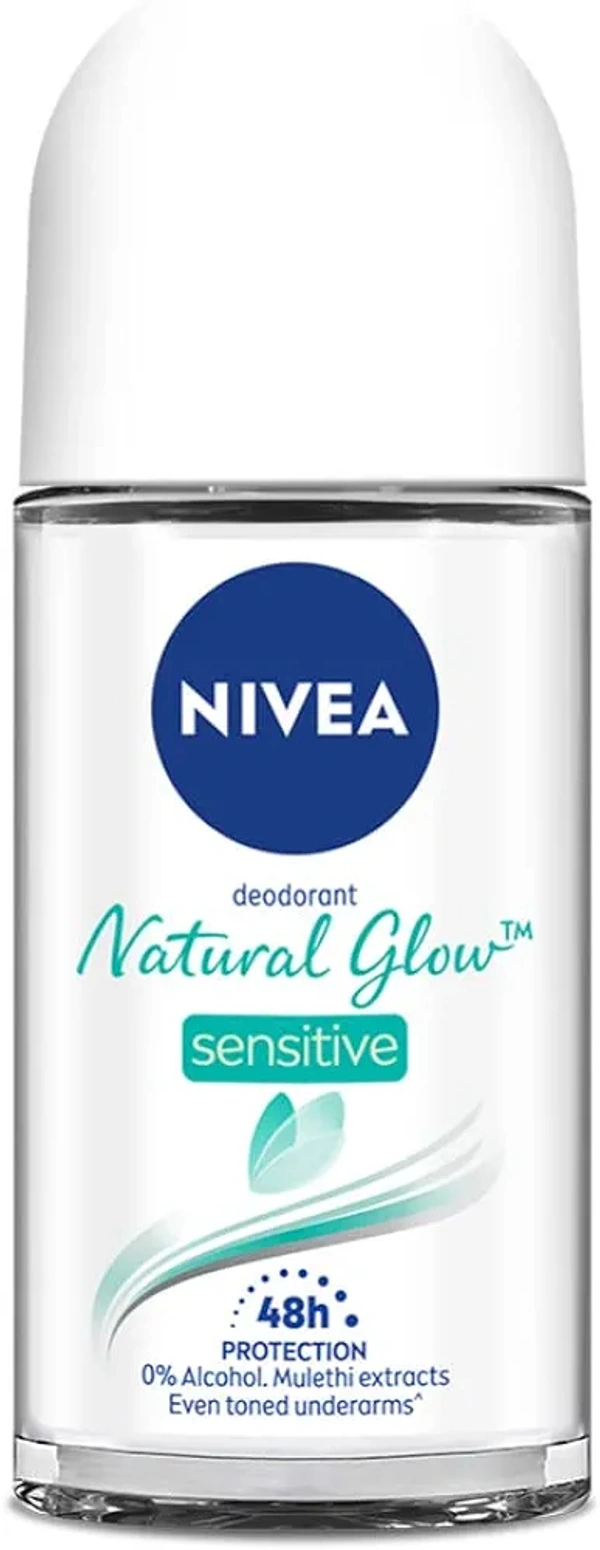 Nivea Roll On  NIVEA Women Deodorant Roll On, Whitening Sensitive, for 48h Protection, 50 ml
