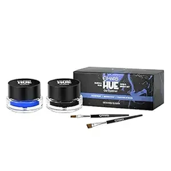 mars MARS 2-In-1 Hue Gel Eyeliner In Black & Blue Colour 6,ml