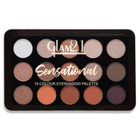 GLAM 21 Sensational 15 Colour Eyeshadow Palette SHADES 01