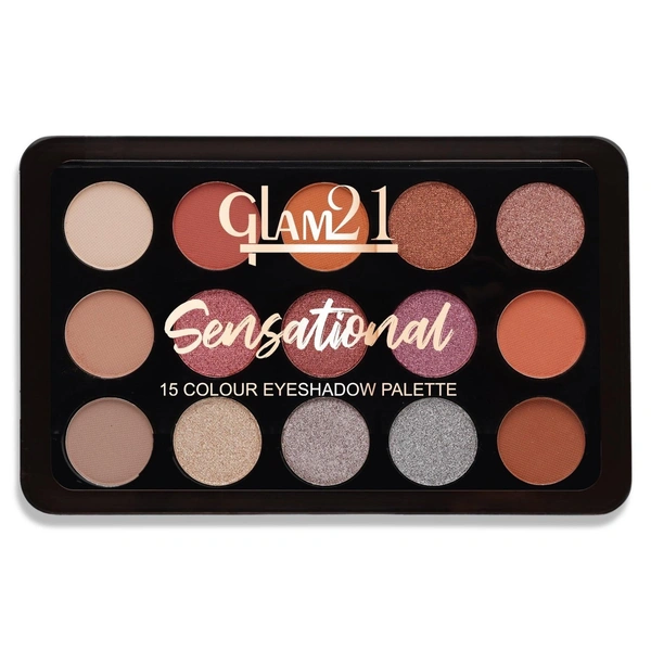 GLAM 21 Sensational 15 Colour Eyeshadow Palette SHADES 03