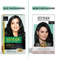Streax Cream Hair Colour for Women & Men  01 Natural Black 50ml 