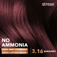 Streax Cream Hair Colour for Women & Men Burgundy 3;16 50ml 