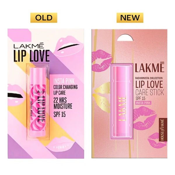 Lakme Lip Balm  Lakme Lip Love SPF 15 Lip balm for Soft, Smooth, and Moisturised Lips, 4.5gm - Insta Pink