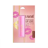Lakme Lip Balm  Lakme Lip Love SPF 15 Lip balm for Soft, Smooth, and Moisturised Lips, 4.5gm - Insta Pink