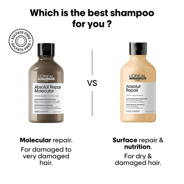 L'Oréal Professionnel Absolut Repair Molecular Deep Repairing Hair Rinse-Off Serum For Damaged Hair(250ml)