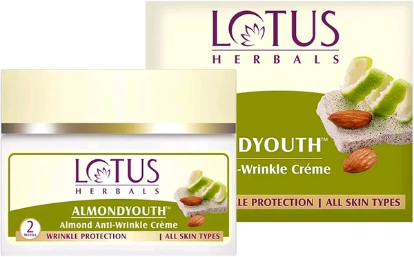 Lotus Herbals Almondyouth Almond Anti-Wrinkle Cream, 50g