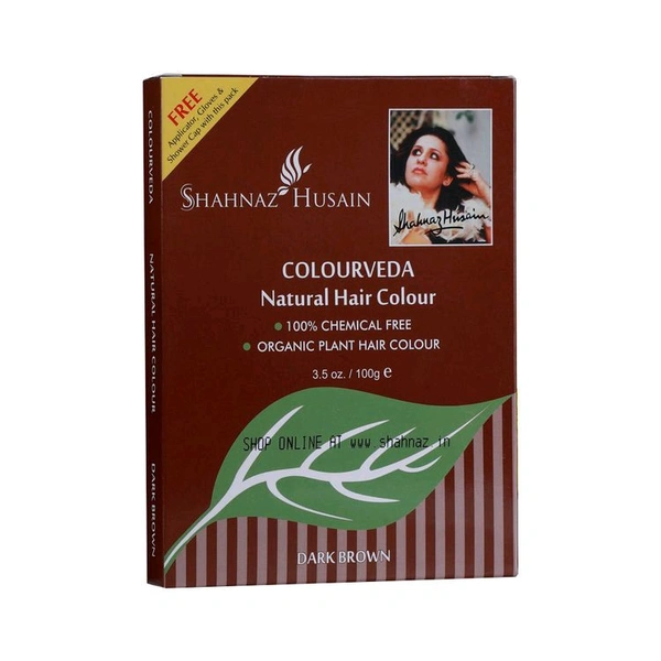 Shahnaz Husain Colourveda Natural Hair Colour - Dark Brown(100g)