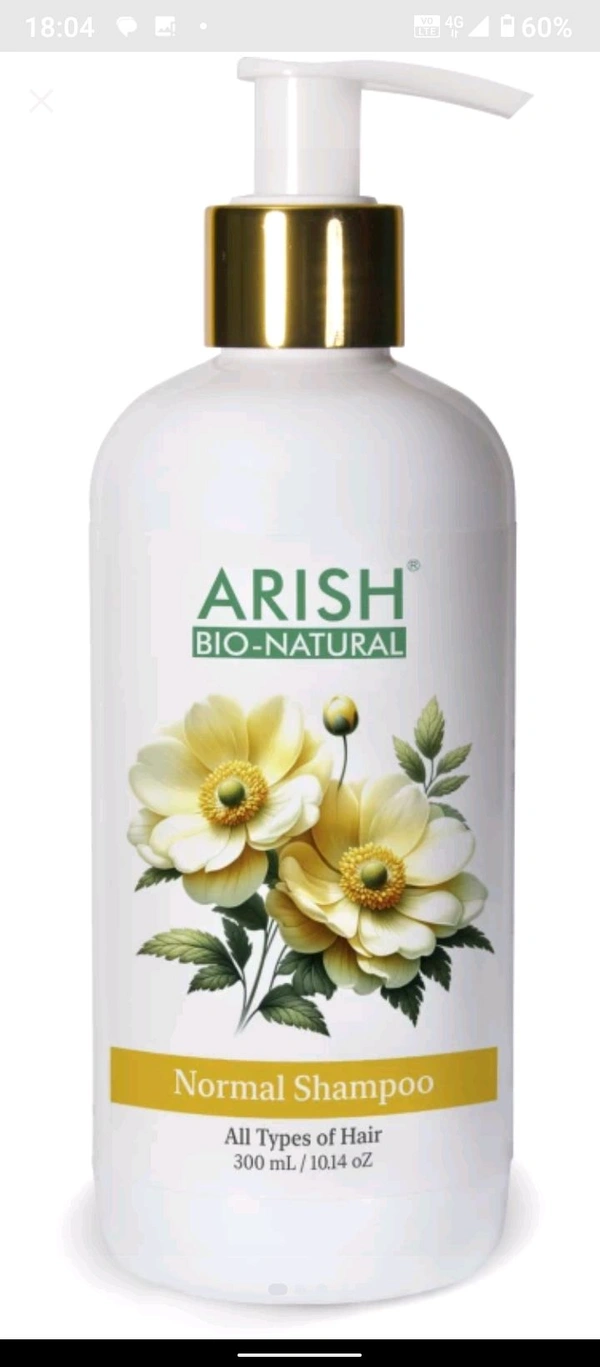 Arish Normal Shampoo  Arish Natural Normal Shampoo 300 Ml
