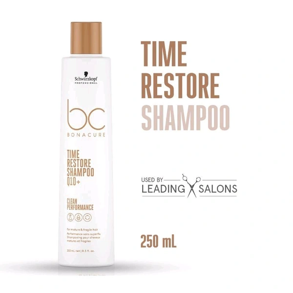 Schwarzkopf Bonacure Time Restore Shampoo With Q10+ - For Mature Hair
(250ml)