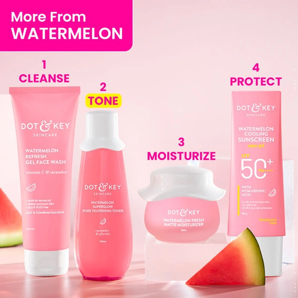 Dot & Key Watermelon & Glycolic Super Glow Pore Tightening Toner For Uneven Skintone (150ml)
