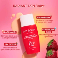 Dot & Key Strawberry Dew Tinted Sunscreen SPF 50+ PA+++, 50g.  - 01 porcelain