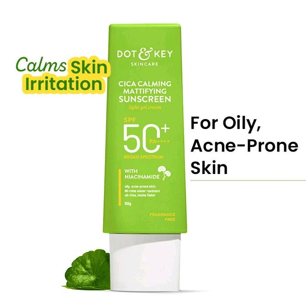 Dot & Key Cica Calming Mattifying Sunscreen Niacinamide SPF 50+ PA++++ 80gm 
