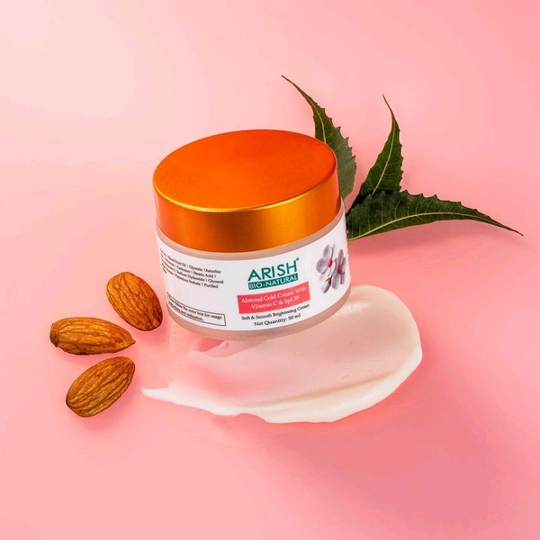 Arish Almond Cold Cream with Vitamin C & SPF 30 ,50ml 