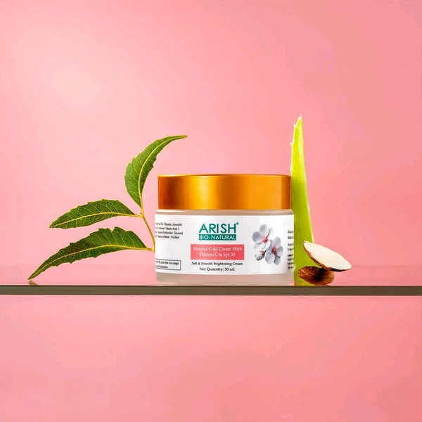 Arish Almond Cold Cream with Vitamin C & SPF 30 ,50ml 