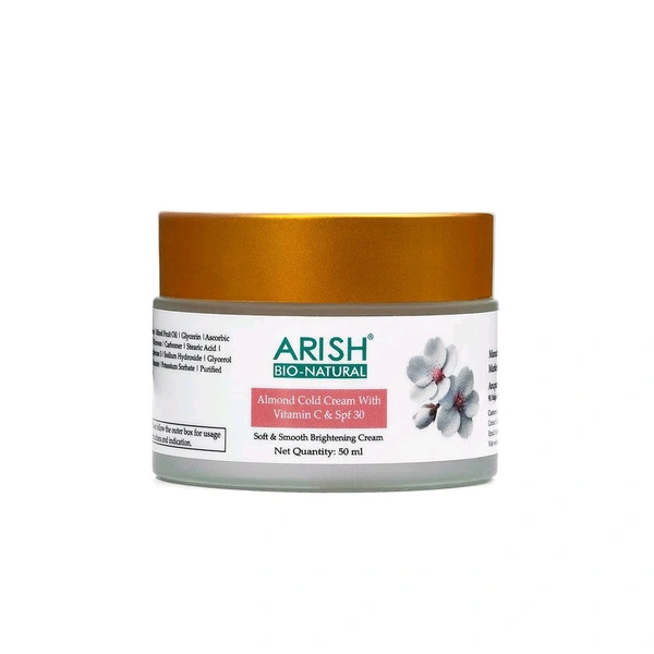Arish Almond Cold Cream with Vitamin C & SPF 30 ,50ml 