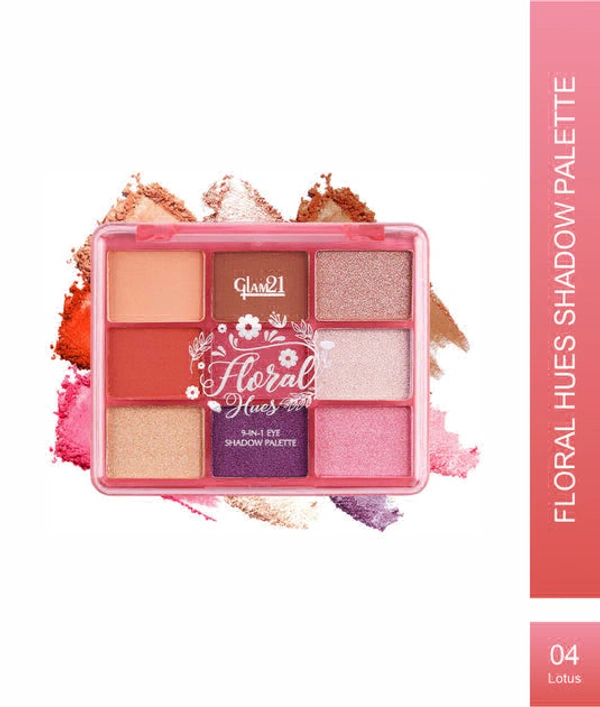 glam21 Floral Hues Eyeshadow palette COLOR: LOTUS