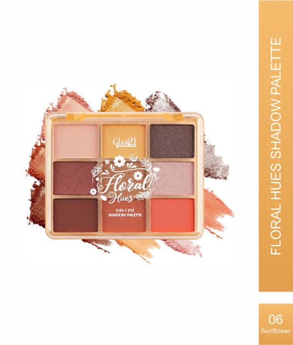 glam21 Floral Hues Eyeshadow palette COLOR: SUNFLOWER