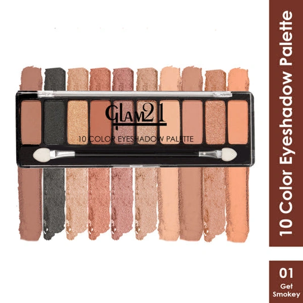 glam21 10 Color Eyeshadow Palette, COLOR: GET SMOKY