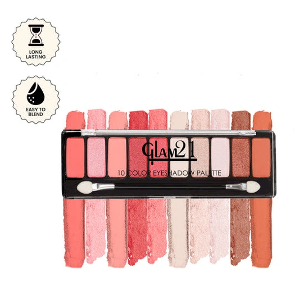 glam 21 10 Color Eyeshadow Palette COLOR: FLORAL BEAUTY