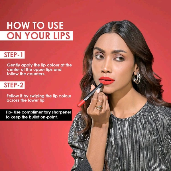 Glam 21 Lip Seduction Non-Transfer Crayon Lipstick (SHADE 01 INDIAN RED) - INDIAN RED 01