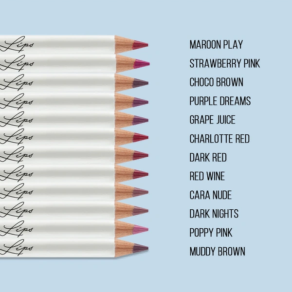 glam21 Loaded Lips Matte Lip Liner 12 Pieces Box 