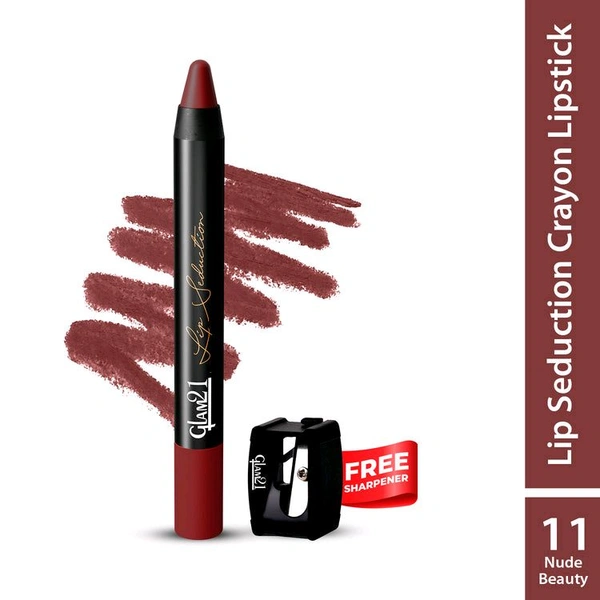 Glam 21 Lip Seduction Non-Transfer Crayon Lipstick (SHADE 01 INDIAN RED)