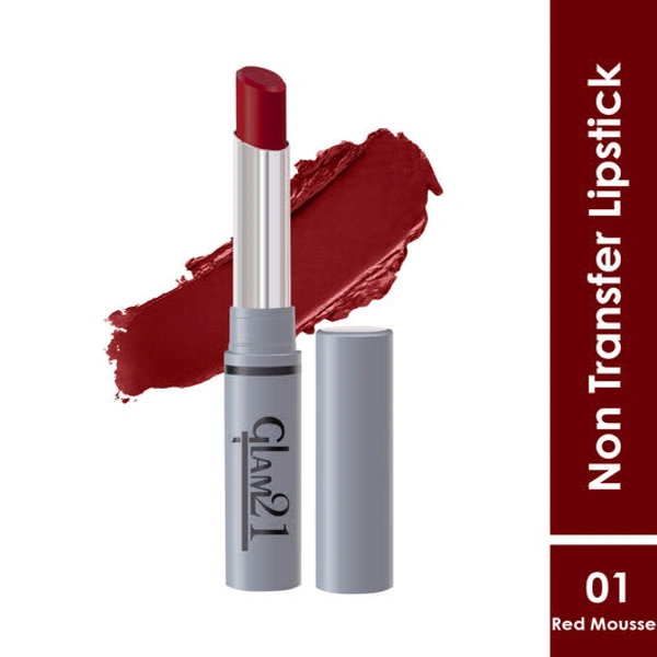 glam 21 Non Transfer Lipstick - RED MOUSSE-01 - RED MOUSSE-01