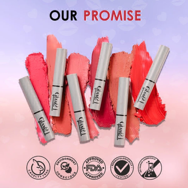 glam 21 Non Transfer Lipstick - RED MOUSSE-01 - LIGHT MAROON-05