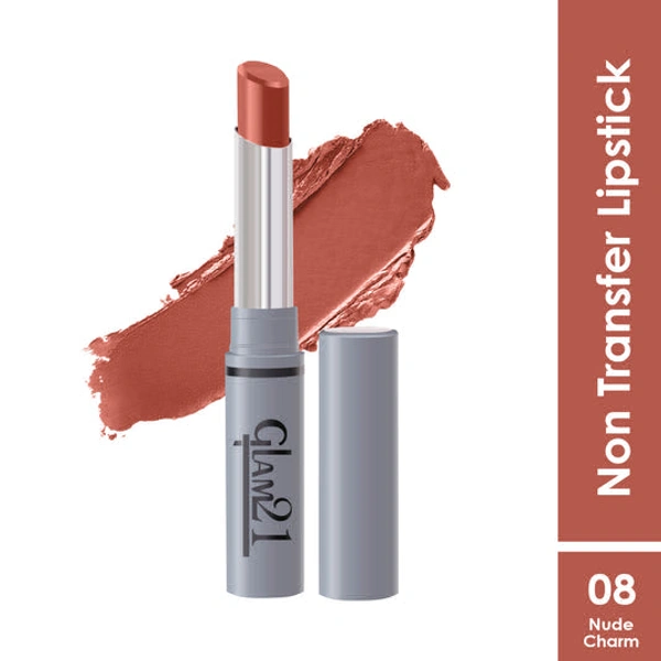glam 21 Non Transfer Lipstick - RED MOUSSE-01 - NUDE CHARM-08