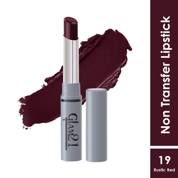 glam 21 Non Transfer Lipstick - RED MOUSSE-01 - RUSTIC RED-19