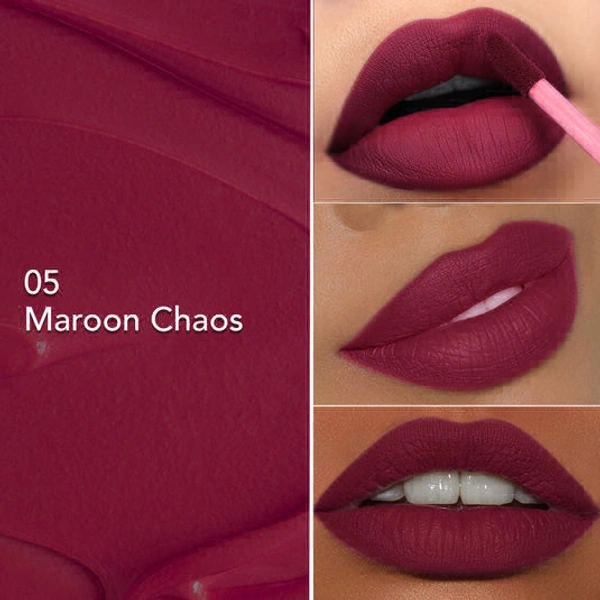 glam 21 Mattitude Lipstick CAUGHT RED HANDED 01 - MAROON CHAOS 05