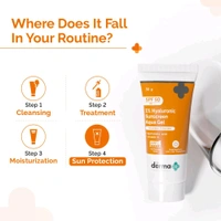 The Derma Co1% Hyaluronic Sunscreen Spf 50 Pa+++ Aqua Gel For Normal To Oily , 30 ml - 30 ml