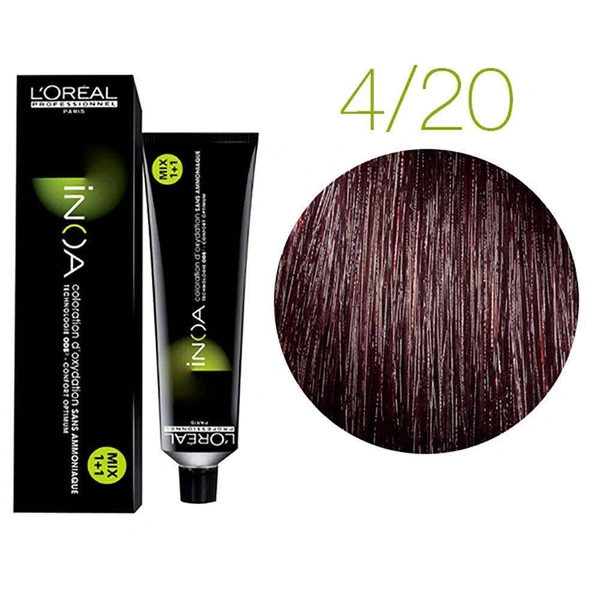Loreal Professional Inoa  Hair Color 60G {4.20 Extra Burgundy Brown}