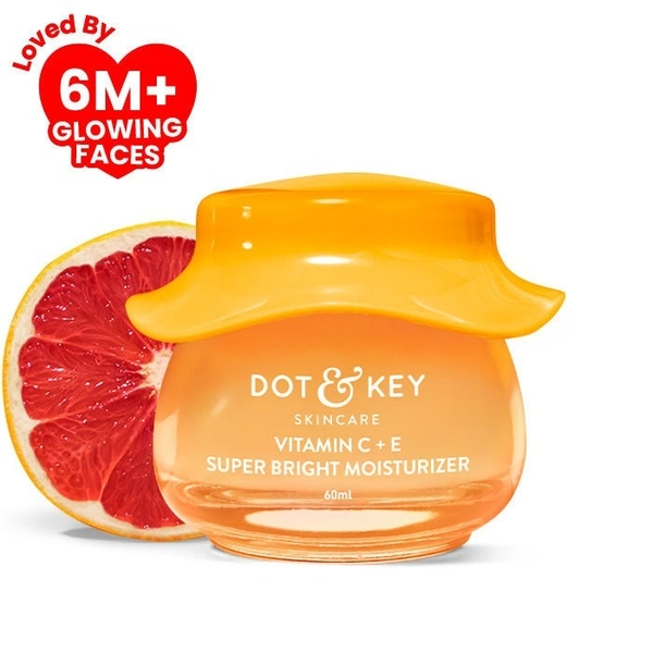 Dot & Key Vitamin C + E Super Bright Face Moisturizer For Glowing Skin, Fades Dark Spots (60 ml)