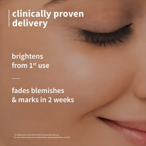 Plum 10% Niacinamide Brightening Face Serum With Rice Water For Oily To Dry Skin (50ml)