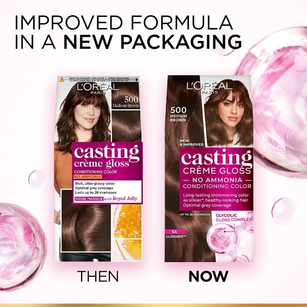 L'Oréal Paris Casting Creme Gloss Hair Color - 500 Medium Brown