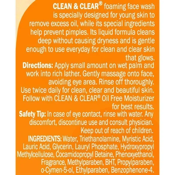 Clean & Clear Foaming Face Wash 150 ml